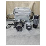Pentax P3 Camera Kit with Lenses and Case