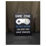 Game Zone Door Sign with Game Controller Design