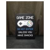 Game Zone Door Sign with Game Controller Design