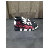 Black and Red Graphic Print High Top Sneakers Size 43