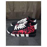 Black and Red Graphic Print High Top Sneakers Size 43