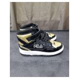 FILA High Top Sneakers Black and Gold Size 10