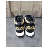 FILA High Top Sneakers Black and Gold Size 10