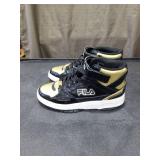 FILA High Top Sneakers Black and Gold Size 10