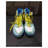 Nike High Top Sneakers Blue Yellow White Size 11
