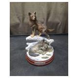 Winter Majesty Wolf Family Figurine