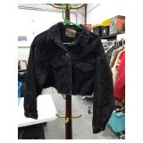 Black Denim Utility Jacket Size Small