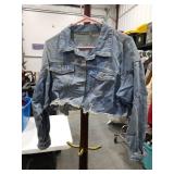 Distressed Blue Denim Jacket Size Medium