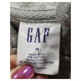 Gap Logo Full Zip Hoodie Sweatshirt Gray Size Medium