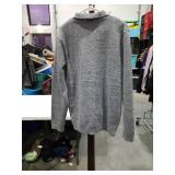 Gray Knit Button-Down Cardigan Sweater Size Large