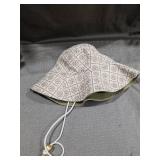 Tory Burch Logo Pattern Beach Hat w/Bag
