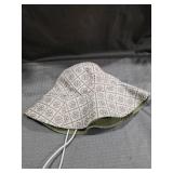 Tory Burch Logo Pattern Beach Hat w/Bag