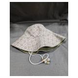Tory Burch Logo Pattern Beach Hat w/Bag