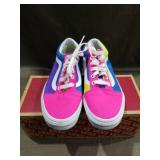 Vans Old Skool Neon Color-Block Skate Shoe - Pink / Purple / Yellow