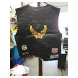 Canyon Creek Leather Motorcycle Vest with Patches
