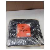 Ruched Faux Fur Throw Blanket Black 50 x 60in