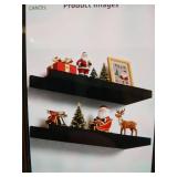 Floating Shelves 15.5in Set of 2 Black