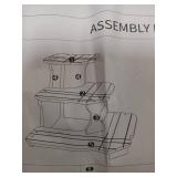 Zoofox 3 Tier Cupcake Stand, Wooden Retail Display Shelves, Decorative Corner Tiered Table Display Black