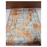 Area Rug 2 x 3ft Green and Orange