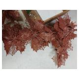 Artificial Glitter Poinsettas with Clips 12pk