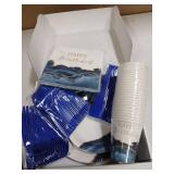 Birthday Party Plates Napkins Cups and Utensils Serves 24 Blue
