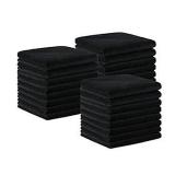 Arkwright Bleach Safe Salon Towels - (Pack of 24) Microfiber Bleach Resistant, Absorbent Hair Drying Bulk Towel Set, Perfect for Salon and Spa, 16 x 27 in, Black (B083SRV13K)