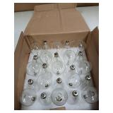 25-Pack Edison Replacement Light Bulbs,7-Watt E12 Candelabra Base ST40 Replacement Clear Glass Light Bulbs for Outdoor Patio ST40 String Lights, Warm White