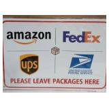 Multi-Carrier Delivery Drop-off Sign