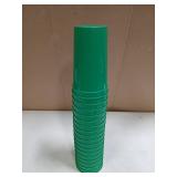 Solid Green Plastic Cups 18pk