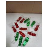 Metal Bottle Opener Keychains 14pk Red and Green Laserable Keychains