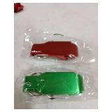 Metal Bottle Opener Keychains 14pk Red and Green Laserable Keychains