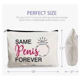 Same Penis Forever Canvas Makeup Bag Black