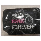 Same Penis Forever Canvas Makeup Bag Black