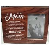 To Mom From Daughter Photo Frame with Heartfelt Message 4x6