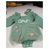 Green Butterfly First Birthday Tulle Dress 12-18M