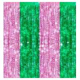 Pink And Green Party Decorations Tinsel And Background