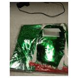 Pink And Green Party Decorations Tinsel And Background