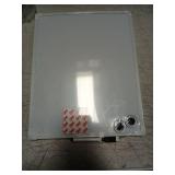 White Magnetic Dry Erase Board with Marker Holder 11"x14"