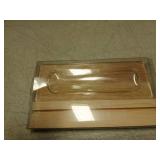 Questions Discussion Glass Sign with Wood Base