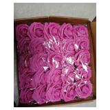 Silk Punk Roses Flowers with Leaves - 25 Pieces