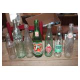 7 Vintage Glass Pop Bottles