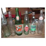 7 Vintage Glass Pop Bottles