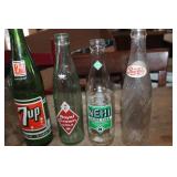 7 Vintage Glass Pop Bottles