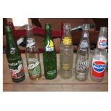 6 Vintage Glass Pop Bottles