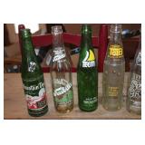 6 Vintage Glass Pop Bottles