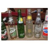 6 Vintage Glass Pop Bottles