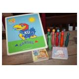 Vtg. Wood Skittles, KU Puzzle & More