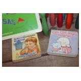 Vtg. Wood Skittles, KU Puzzle & More