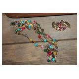 Vtg. Jewelry, Train Case & More