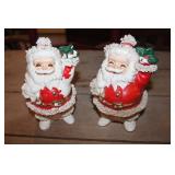 Vtg. Made in Japan Santa Banks